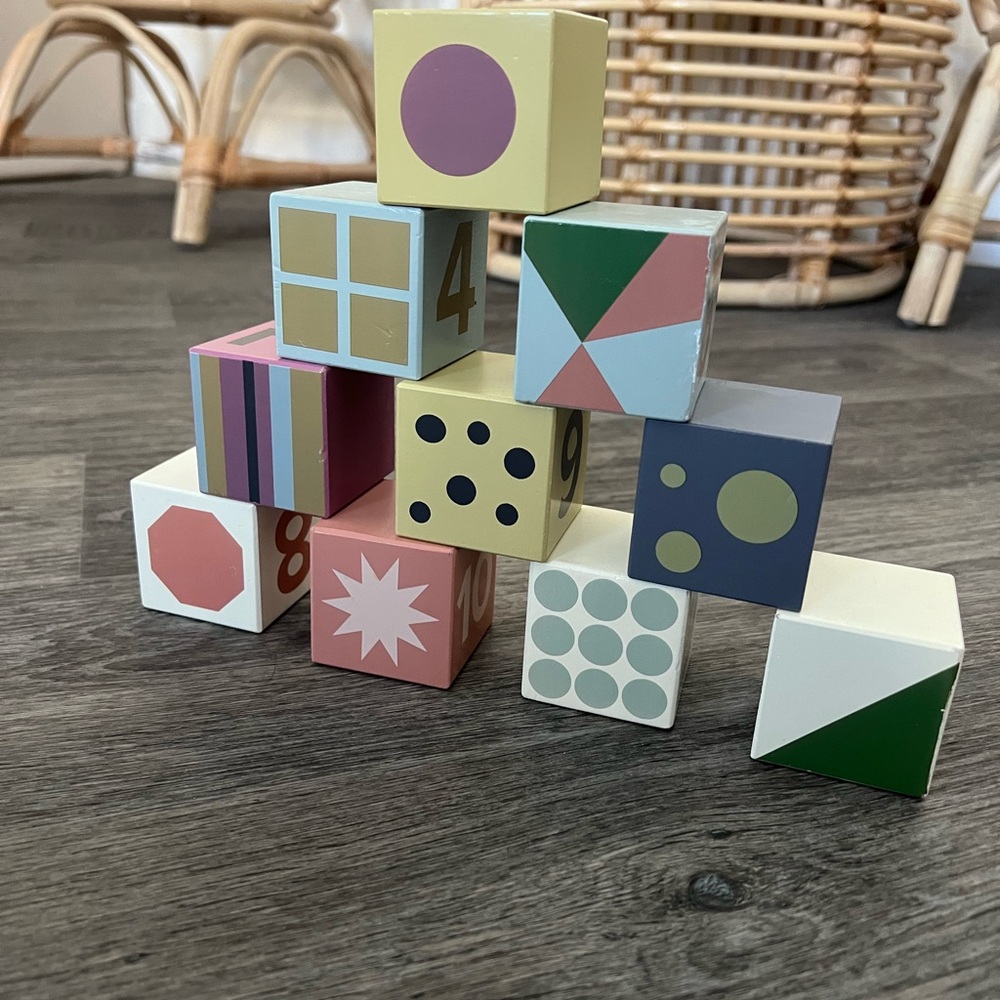 Colorful Geometric Patterned Kids Blocks